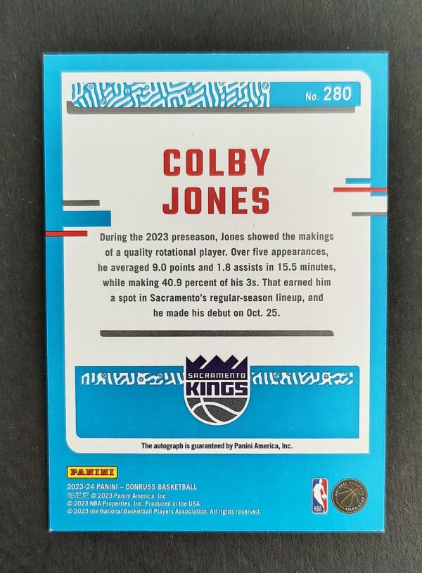 2023-24 Panini Donruss Colby Jones RC Auto 16/25