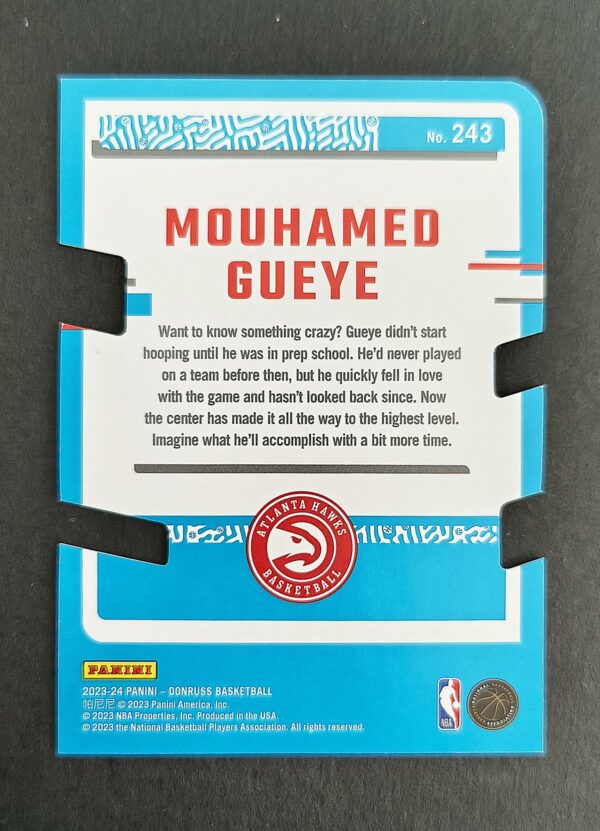 2023-24 Panini Donruss Mouhamed Gueye #243 RC 06/25