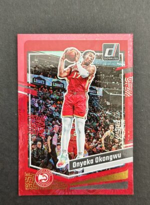 2023-24 Panini Donruss Onyeka Okongwu #67 44/88 Red Fireworks