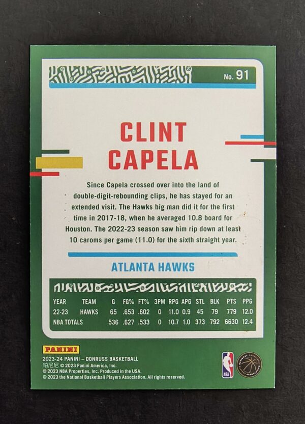 2023-24 Panini Donruss Clint Capela #91 118/199 Press Proof