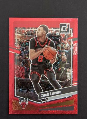 2023-24 Panini Donruss Zach Lavine #28 11/88 Red Fireworks