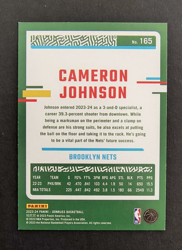 2023-24 Panini Donruss Cameron Johnson #165 94/99 Red Choice