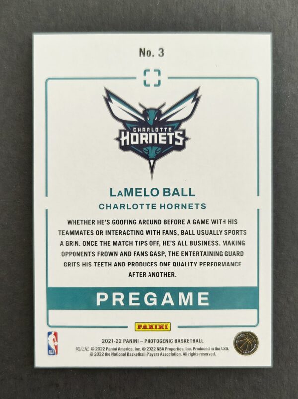 2021-22 Panini Photogenic Pregame Lamelo Ball #3