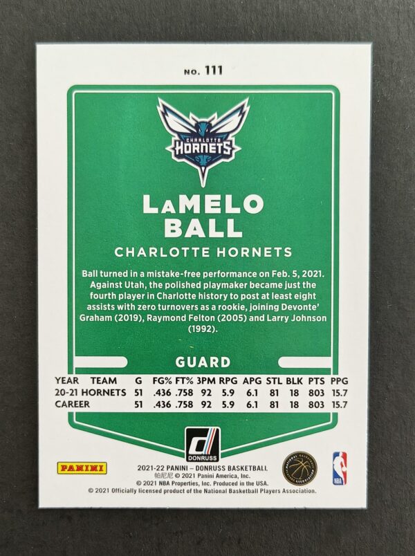 2021-22 Panini Donruss Lamelo Ball #111