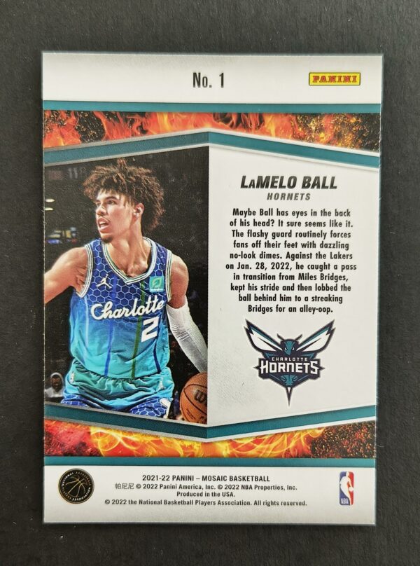2021-22 Panini Mosaic Rising Star Lamelo Ball #1