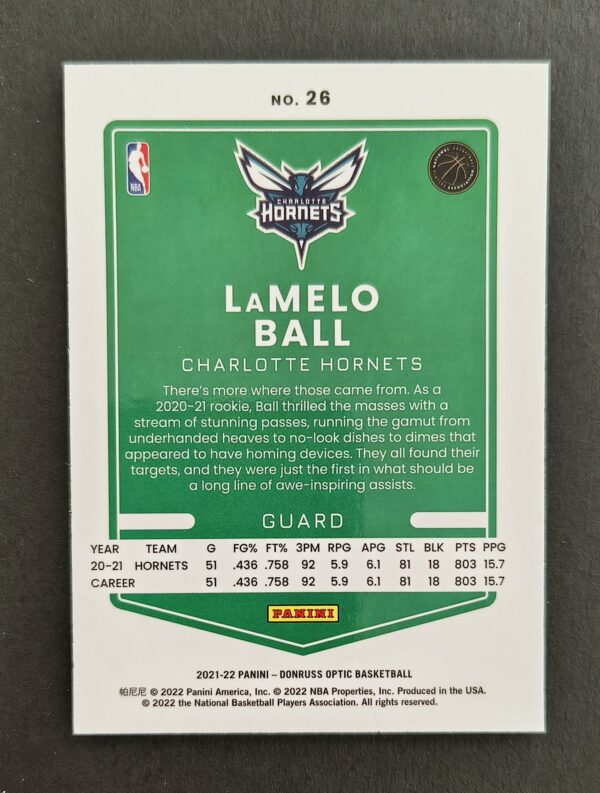 2021-22 Panini Optic Lamelo Ball #26