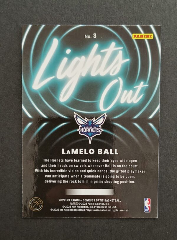 2022-23 Panini Optic Lights Out Lamelo Ball #3