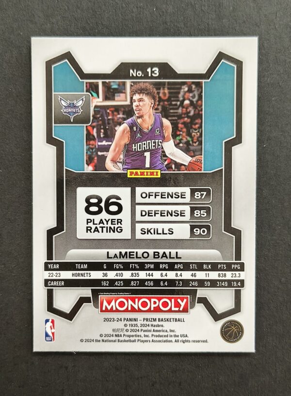 2023-24 Panini Prizm Monopoly Lamelo Ball #13