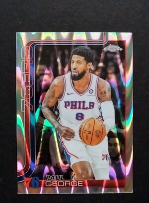 2025-26 Topps Chrome Paul George #171 Ray Wave Refractor