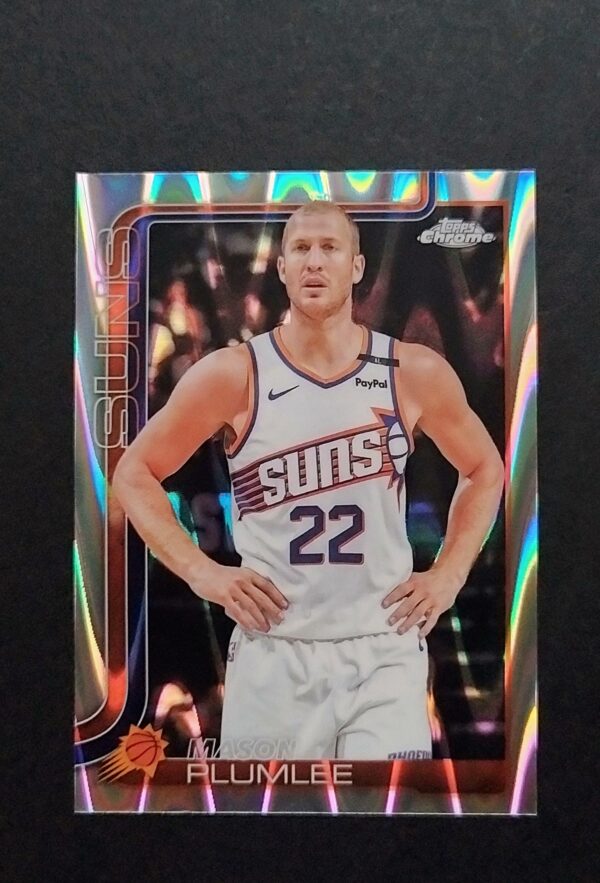 2025-26 Topps Chrome Mason Plumlee #106 Ray Wave Refractor