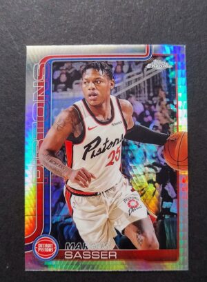2025-26 Topps Chrome Marcus Sasser #35 Hyper Prism Refractor