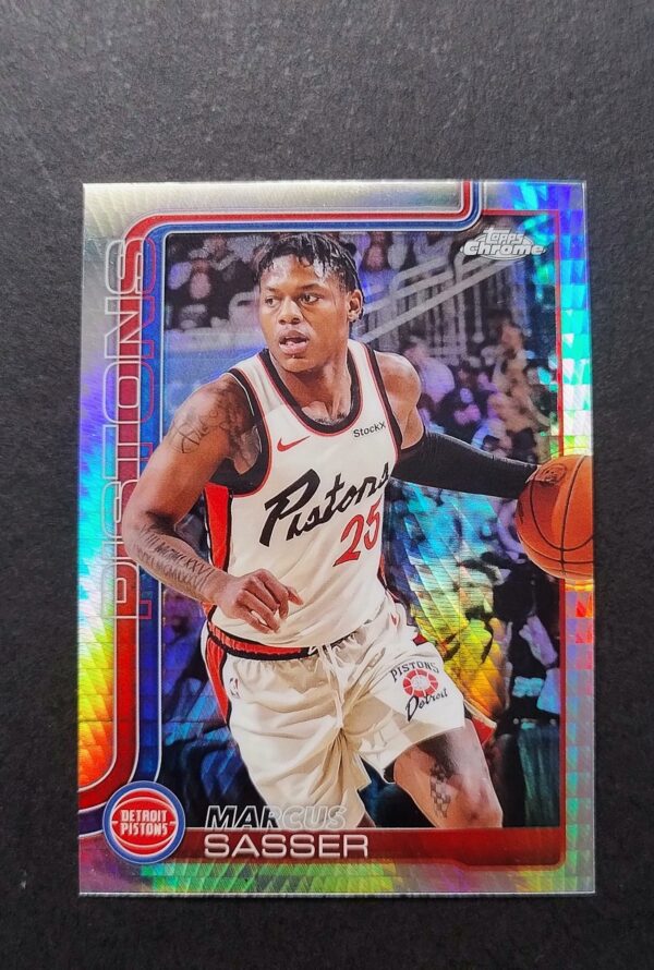2025-26 Topps Chrome Marcus Sasser #35 Hyper Prism Refractor
