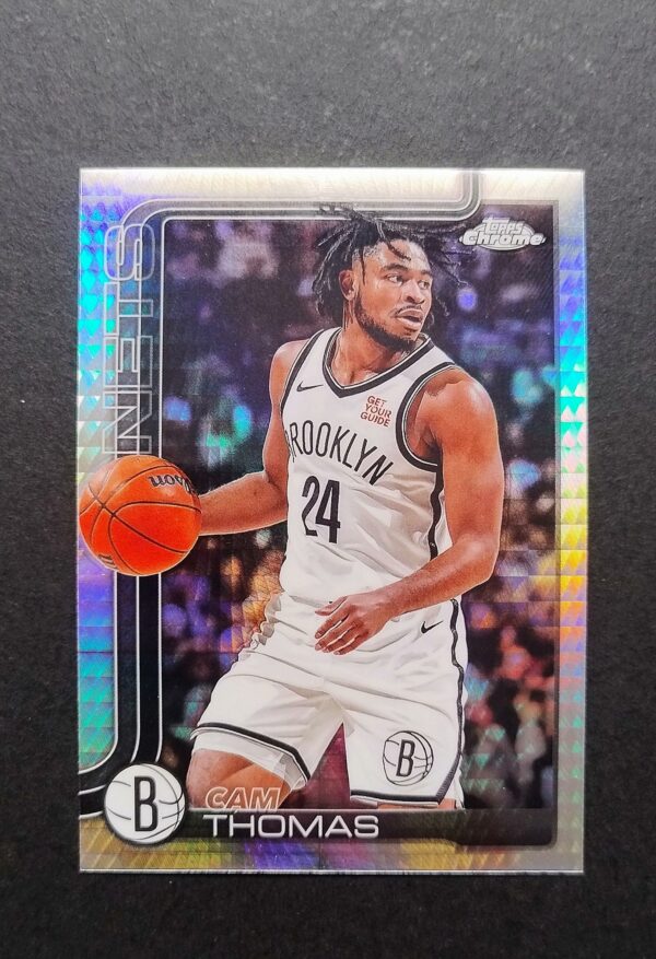 2025-26 Topps Chrome Cam Thomas #85 Hyper Prism Refractor