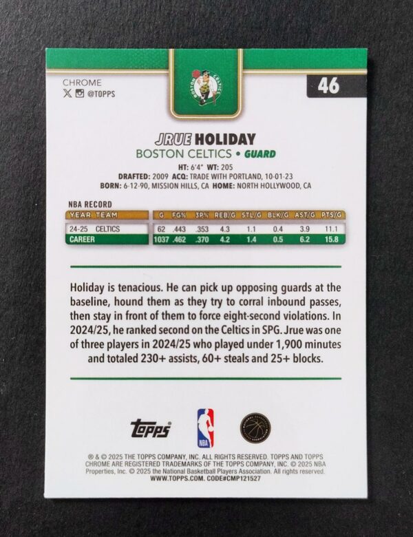 2025-26 Topps Chrome Jrue Holiday #46 Xfractor