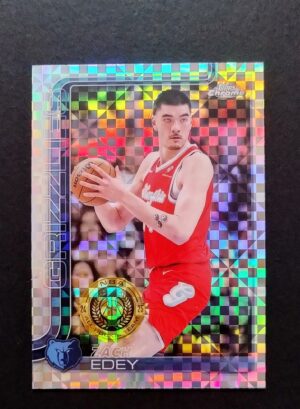 2025-26 Topps Chrome Zach Edey #128 Xfractor