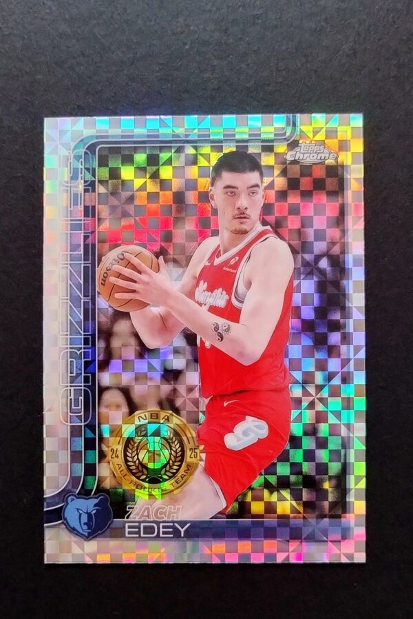 2025-26 Topps Chrome Zach Edey #128 Xfractor