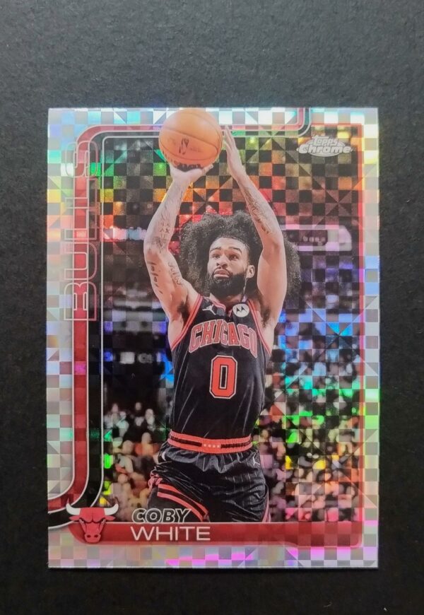 2025-26 Topps Chrome Coby White #80 Xfractor