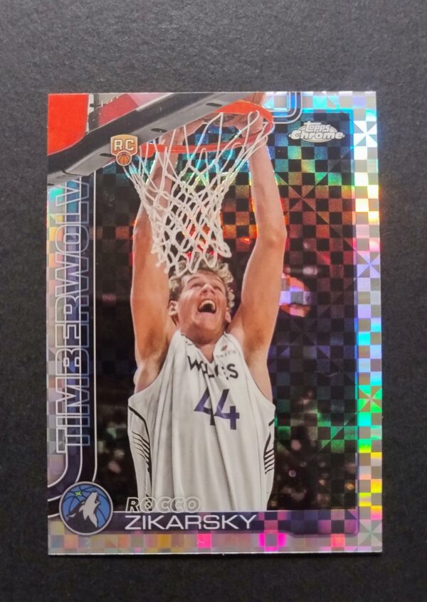 2025-26 Topps Chrome Rocco Zikarsky #296 Xfractor RC