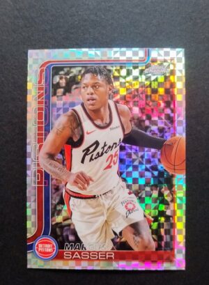 2025-26 Topps Chrome Marcus Sasser #35 Xfractor