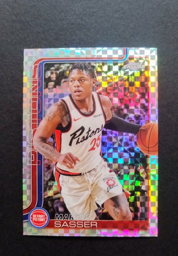 2025-26 Topps Chrome Marcus Sasser #35 Xfractor